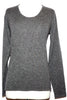 Women's Knit Merino and Cashmere Jewel Neck in Grey Heather