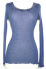 Women's Merino Long Sleeve Camisole in Navy Blue