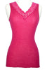 Women's Merino Sleeveless Camisole in Bright Rose