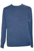 Men's Cashmere Crew in Blue Heather