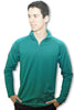 Men's Merino Long Sleeve Zip in Teal