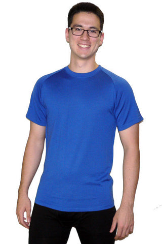 Men's Merino Short Sleeve Crew in Sea Port Blue