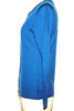 Women's Knit Merino Classic Cardigan with Jewel V Sea Port Blue