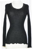 Women's Merino Long Sleeve Camisole in Black