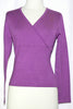 Women's Silk Wrap Long Sleeve in Purple